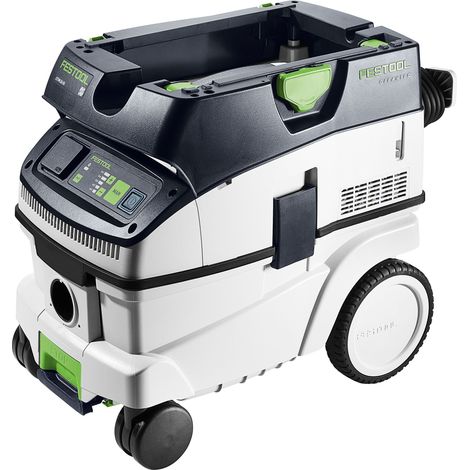 Festool – Aspirateur mobile CLEANTEC CTM 26 EI – 350-1200W, 26L, 24000Pa, classe M – Commande tactile, Bluetooth pour chantiers humides