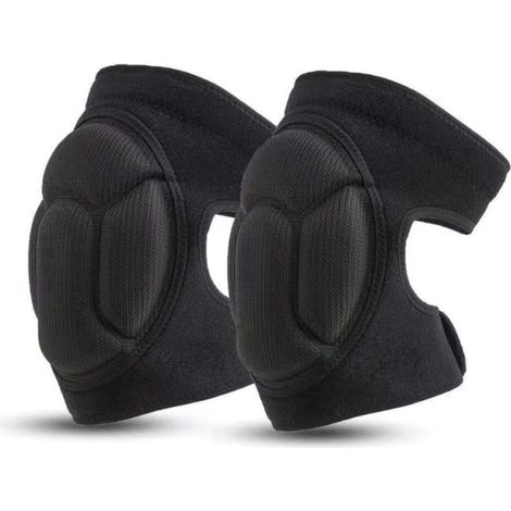 1 Paire de Genouillères de Travail, Genouillères de Jardin de Protection Noires Genouillères Antidérapantes, Anti-Collision - Noir (1/5)
