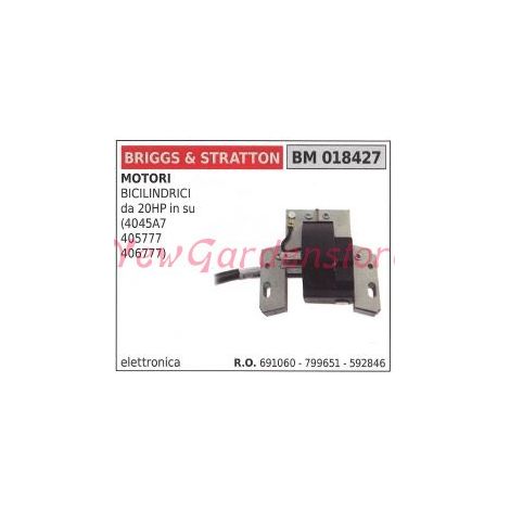 Bobina de encendido Briggs & stratton para motores bicilíndricos de 20 CV 018427