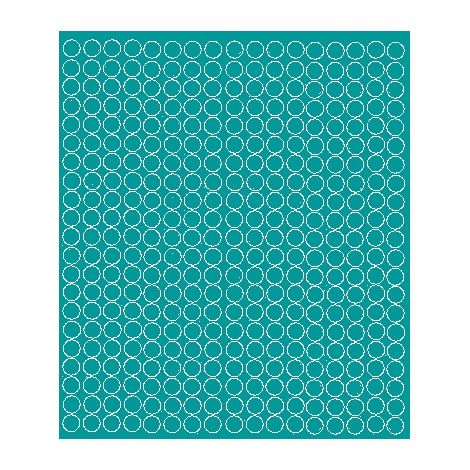 Pegatinas circulares de 1 cm, pegatinas circulares con puntos, 357 unidades, color turquesa mate.