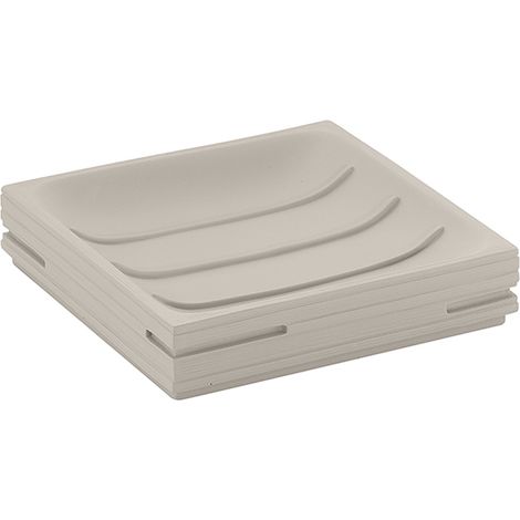 Porta sapone g-quadrotto tortora chiaro - gedy (1/2)