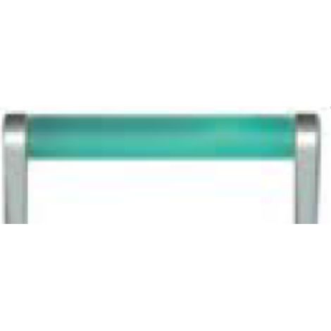 MASIDEF-MANIGLIA FINTO VETRO ANGOLI NICHEL 64MM