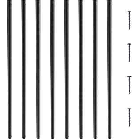 Mophorn Metallbaluster für Treppen, 3/4 Zoll rund x 32 Zoll lang, dekorative Aluminium-Geländerspindeln, 101er-Packung Deckbaluster mit Schrauben