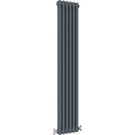 Traditional Anthracite 2 Column Radiators 1500mm high 380mm wide