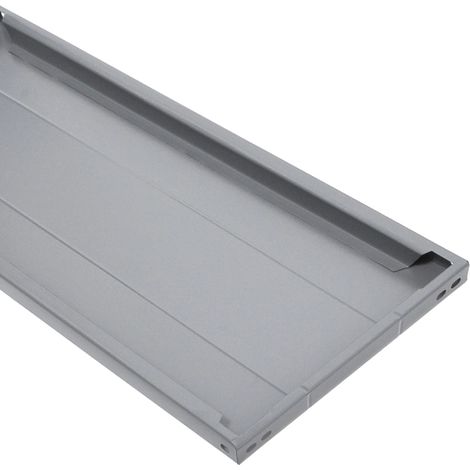 ripiano in metallo per scaffale da 60x40 cm - grigio.