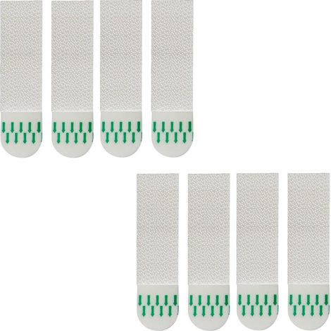TATKRAFT ONLY  19607  KLEBE STREIFEN DOPPELSEITIG, KLEBE TAPE WAND  NYLON, TERYLENE, WEISS  MULTIPACK 8 STK.  HALT OHNE BOH