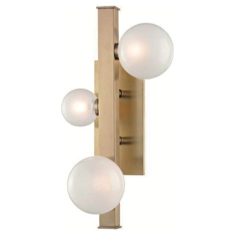 3 Balls at Rod - applique - 3 x boule laiteuse