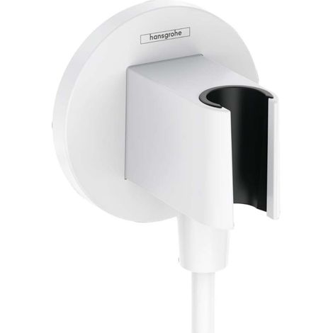 Hansgrohe Fixfit - Presa d'acqua con supporto per doccetta, bianco opaco 26888700 (1/2)
