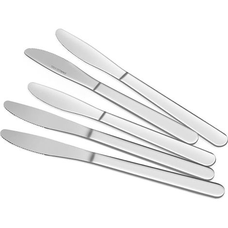Acier couteaux à dîner en acier inoxydable (8,3 pouces/ 20,1 cm), lavable au lave-vaisselle, vernis miroir, couteaux de dîner pour la maison, la cuisine ou le restaurant (1/5)