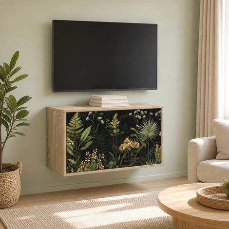 vidaXL Wall-mounted TV Cabinet RHENEN 69 x 33 x 40 cm Sonoma Oak (1/5)
