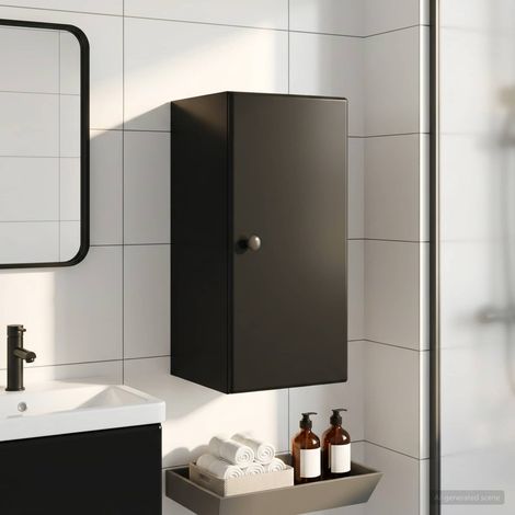 Armoire murale de salle de bain BREDA Noir 30 x 31 x 59 cm (1/5)