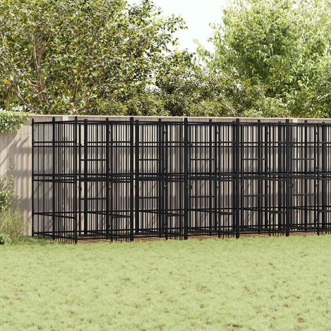 Outdoor-Hundezwinger Stahl 16,59 m²