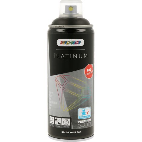 Peinture - DUPLI COLOR - Platinum - Noir Profond - Aérosol 400ml - Séchage Rapide