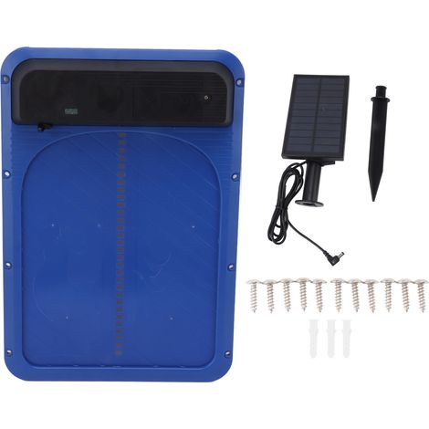 Porte Automatique de Poulailler avec Capteur de Lumière à énergie Solaire Ouvreur de Poulailler à Piles Protège (Bleu) (1/5)