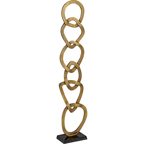 Colonne décorative aluminium doré 123x26x13cm (1/2)