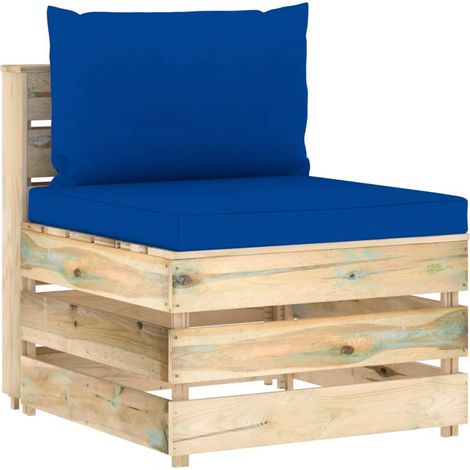 Canapé/Banquette central sectionnel avec coussins Bois imprégné de vert MJU6271 (1/5)