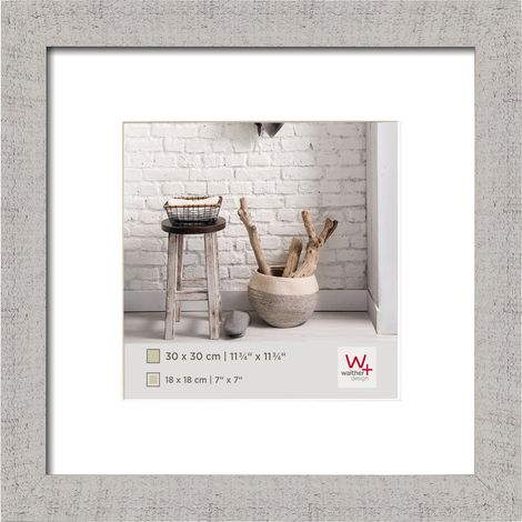 Cadre Photo Gris Clair 30 x 30 cm Cadre en Bois HO330X (1/4)