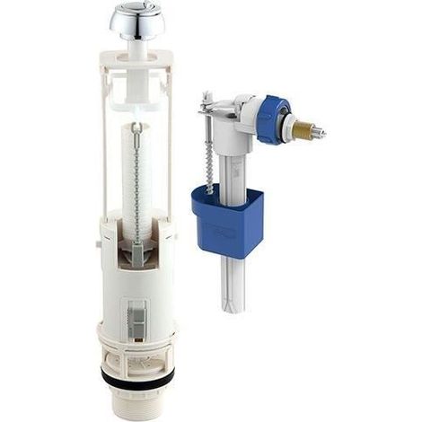 WC-Mechanikset mit seitlichem Schwimmerventil - ROUSSEAU - 3/6L - Zertifiziert NF