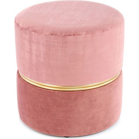 Pouf Rond Design "Cleopatra" 40cm Rose (1/3)