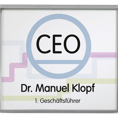 FRANKEL kaiserkraft, Lot de 2 plaques de porte GLASGOW™, h x l (1/3)