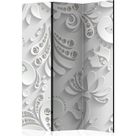 Paravent 3 Volets "Flowers in Crystals" 135x172cm (1/2)