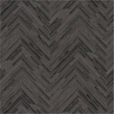 Nature wallpaper wall Profhome 370514 non-woven wallpaper slightly textured with chevron pattern matt grey black 7.035 m2 (75 ft2) (1/5)