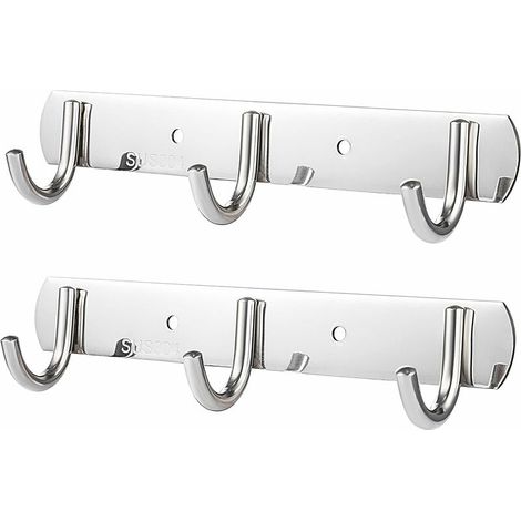 2 Pack Heavy Duty BBQ Utensil Holder - 6 Grill Hooks for Hanging Cooking Utensils