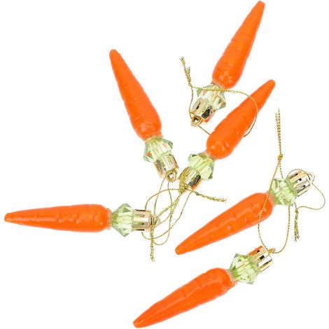 24 décorations de Pâques en plastique en forme de carottes (1/5)