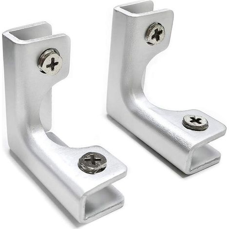 2 Pcs Équerre de Fixation 90 Degrés à Angle Droit 50 50 21 mm Angle Droit Support Convient pour Verre de 8 mm Bois Panneau en Plastique (Argent) (1/5)