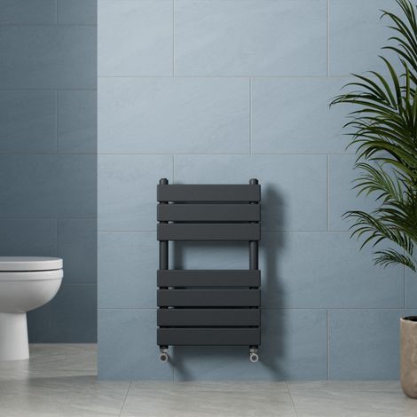 Galiflo Anthracite Flat Panel Heated Towel Rail Bathroom Radiator 650 x 400mm
