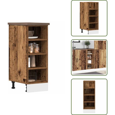 Armoire de plancher vieux bois 30x44,5x81,5cm bois d'ingénierie - Armoire De Plancher - Armoires De Plancher - Armoire De Cuisine - Placard De Cuisine (1/5)