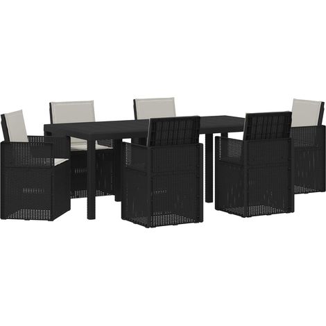Maison Exclusive - Set da Pranzo per Giardino 7 pz Antracite e Grigio chiaro PP (1/5)