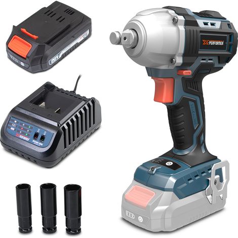 Boulonneuse à chocs 20V - 500Nm avec moteur brushless livrée avec 1 batterie 2Ah et un chargeur rapide. (1/4)