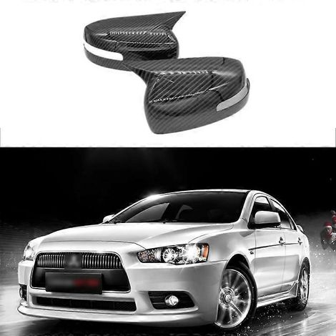 Passend für Mitsubishi Wing God High-End Version Hupen-Rückspiegelabdeckung Dekoration Rückspiegelabdeckung – Kohlefaser links