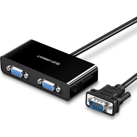 Répartiteur d'écran pour moniteur Adaptateur vidéo VGA - 2x VGA noir