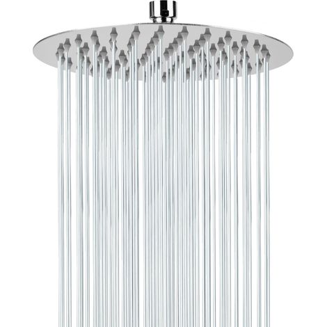 Cabezal Regenduschkopf – 1 Stück – Edelstahl 304, verchromt – Hochdruck-Durchfluss und selbstreinigende Düsen – Für Wellness und Badezimmer – 25 cm Durchmesser (1/5)