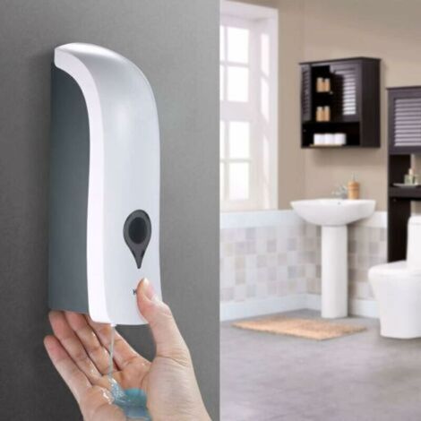 Dispensador de jabón de pared de 300 ml, no requiere perforación, dispensador manual de un solo cabezal, soporte para gel de ducha, champú líquido, dispensador de jabón de ducha - Crezuo (1/4)