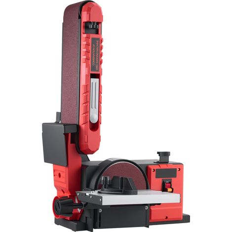 Ponceuse à bande et disque 400W, table inclinable 0-45°, aspiration poussière, pour bois et bricolage, disque 152mm, bande 101x914mm. (1/5)