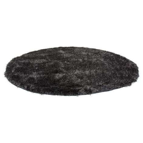 Tapis Shaggy Rond Fait Main "Diamond" Anthracite 120 cm (1/3)