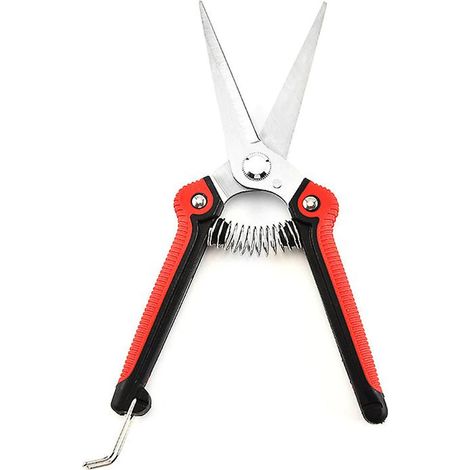 Secateurs - Acier Inoxydable - Lame Longue 18 cm - Poignée Ergonomique PP - Pour Taille de Rosiers Arbustes et Récolte de Fruits - 1 Pièce (1/5)