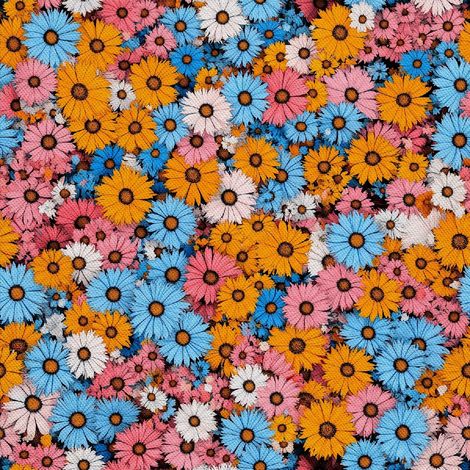 Outdoor dekostoffe oxford - Motiv Bunte Blumen DX18030 (1/5)