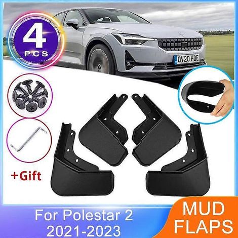 4-teiliges Set Schmutzfänger vorne und hinten für Polestar 2 2021 2022 2023, Kotflügelschutz, Radlaufschutz, Upgrade-Autozubehör