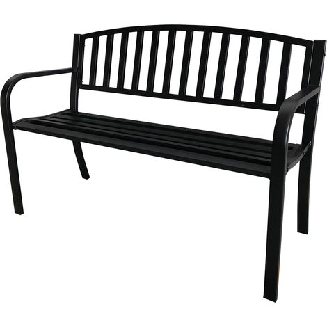 PANCHINA 'LASIN' cm. 119 x 50 x h.75 - nera  - LIF