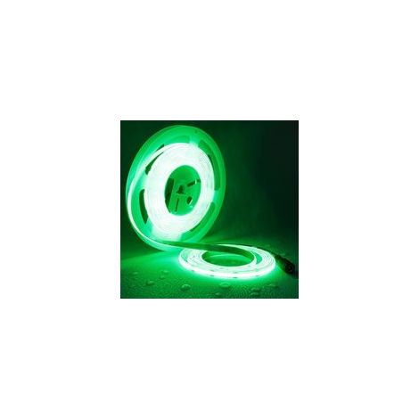 1 x 5 m grüner COB-LED-Streifen, 480 LEDs/m, IP65 wasserdicht, 12 V DC, kürzbar, für Küche, Spiegel, Treppenhaus (1/5)