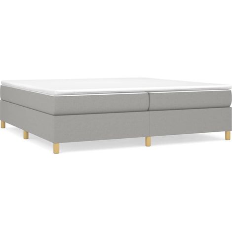 Maison Exclusive - Struttura Letto a Rete a Molle Grigio Chiaro 200x200 cm Tessuto