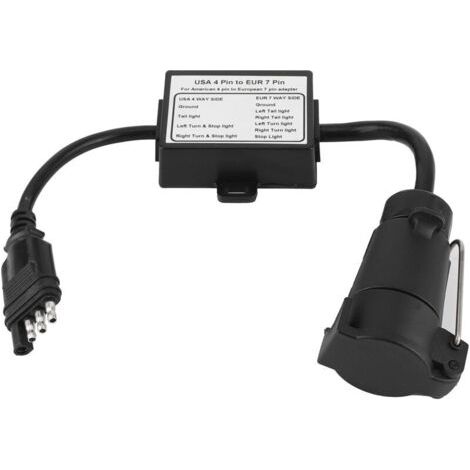 BARKBUSTERS Connecteur de Remorque Convertisseur de Lumière USA Adaptateur 4 Broches vers EUR 7 Broches Séparation du Signal D'arrêt/de Freinage pour le Remorquage D'un Véhicule Américain avec une Re (1/4)