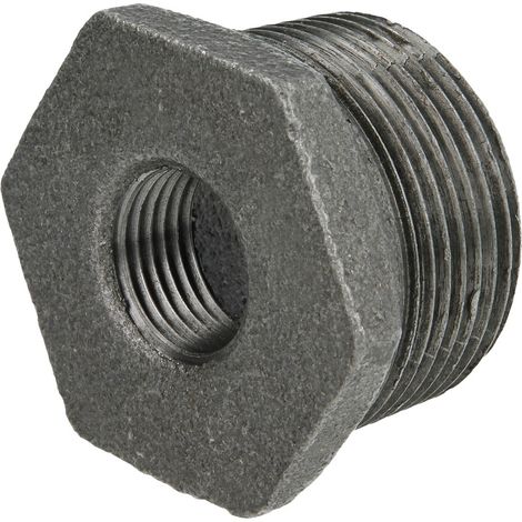 Raccord en fonte malléable noir réduction 1 1/4'' x 2 1/2'' FF/FM