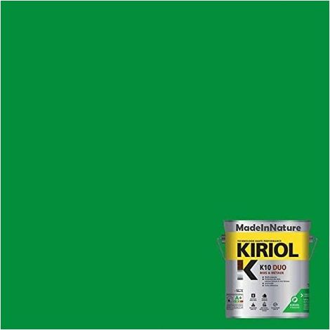 Peinture Bois et Métaux, Sous couche et Finition, Antirouille, sur Fer, Acier, Galvanisé, même rouillés, très opacifiant - 0.75 litre - RAL 6037. (1/4)