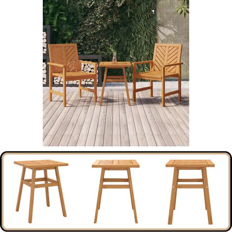 Beistelltisch 45x45x60 cm Massivholz Akazie - Holz Tisch - Gartenmöbel - Esszimmertisch - Außenbereich Möbel - Balkonmöbel