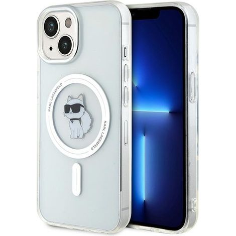 Karl Lagerfeld KLHMP15SHFCCNOT Custodia rigida trasparente per iPhone 15 / 14 / 13 6.1" IML Choupette MagSafe (1/5)